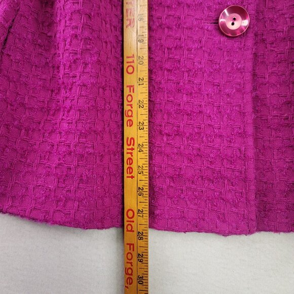 Pendleton Textured Wool Mohair Blend Jacket Button Front Pink Size 16 USA New - Picture 10 of 11